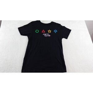 Netflix Squid Game Mens Medium (38/40) Black   Graphic T Shirt